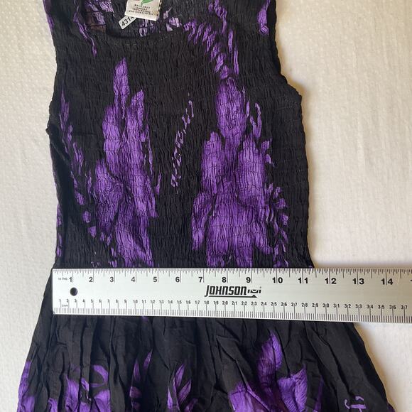 Unity Trading Women Dress ONE SIZE FITS ALL Purple Floral Sundress Hawaiian - Picture 5 of 8
